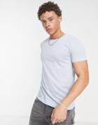 Brave Soul Crew Neck T-shirt In Pale Blue