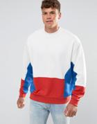 Asos Oversized Cut & Sew Sweatshirt - White