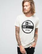 New Era Crafted T-shirt With Large 59 Fifty Logo - Beige