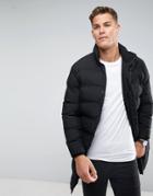 Selected Homme Longline Puffer Jacket - Black