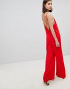 Ba & Sh Wide Leg Jumpsuit - Red