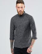 Only & Sons Brushed Fleck Shirt - Gray