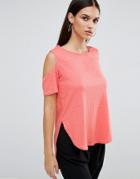 Ax Paris Cold Shoulder Top - Pink