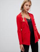 Parisian Double Breasted Blazer - Red