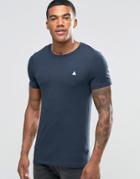 Asos Extreme Muscle T-shirt With Logo In Navy - Carbon