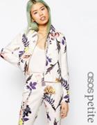 Asos Petite Textured Large Floral Blazer Co-ord - Multi
