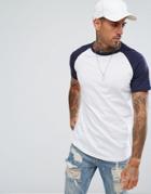 Pull & Bear Raglan T-shirt In Navy - Navy