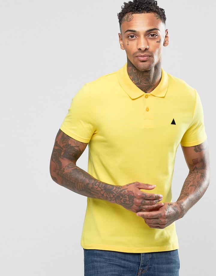Asos Muscle Pique Polo Shirt In Yellow - Yellow