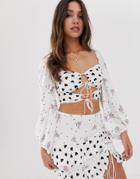 For Love & Lemons Lucia Cropped Top - Multi