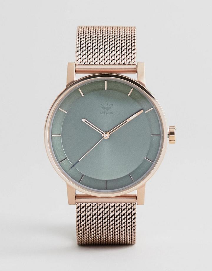 Adidas Z04 Balance Mesh Watch In Rose Gold - Gold