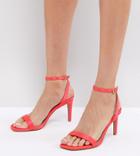 Asos Half Time Barely There Heeled Sandals - Pink