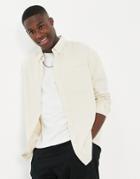 Asos Design 90s Oversized Oxford Shirt In Ecru-neutral