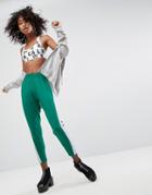 Asos Easy Peg Pant With Side Stripe - Green
