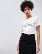 River Island T-shirt With Slogan In White