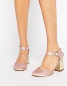Kg Poppy Heel Satin Shoe - Pink