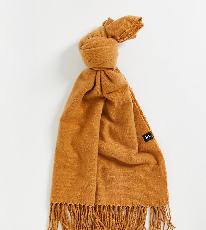 Reclaimed Vintage Inspired Unisex Recycled Blanket Scarf In Beige-neutral