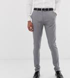 Asos Design Tall Super Skinny Smart Pants In Gray