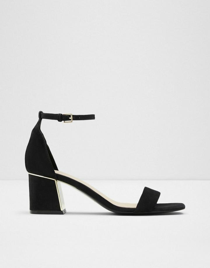 Aldo Kedeaviel Flared Heeled Sandals In Black