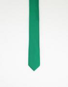 Gianni Feraud Plain Satin Tie In Emerald Green