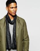 Armani Jeans Logo Lightweight Scarf - Black