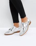 Asos Mister Leather Monk Shoes - Silver