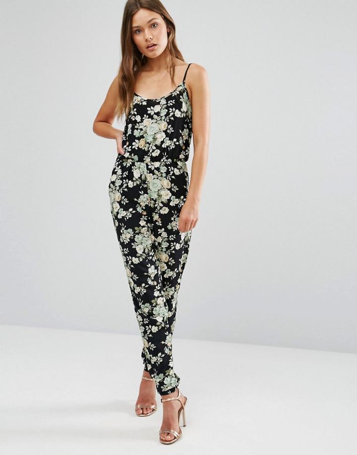 Pixie & Diamond Paisley Print Jumpsuit - Black