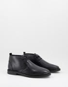 Ben Sherman Leather Chukka Boots In Black