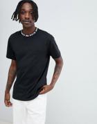 Ripndip Jacquard Ribbed T-shirt With Neck Taping In Black - Black
