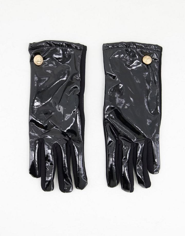 Aldo Leadader Vinyl Gloves In Black