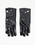 Aldo Leadader Vinyl Gloves In Black