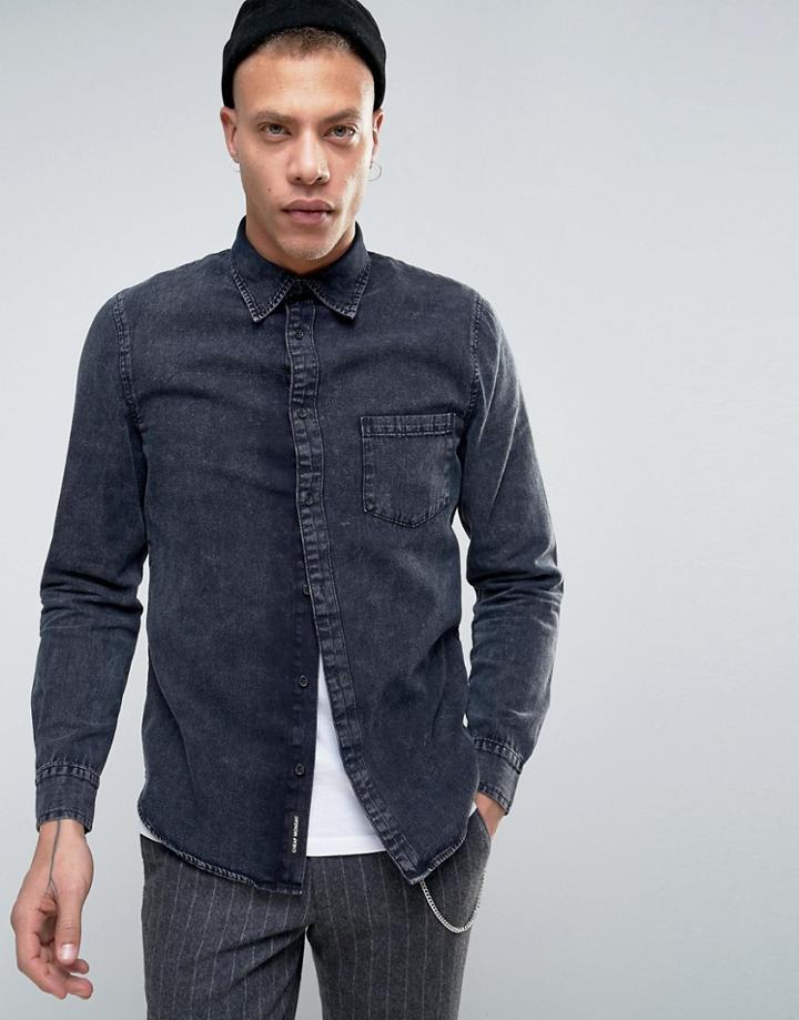 Cheap Monday Rude Denim Shirt - Black