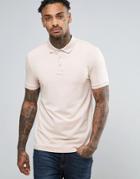Asos Muscle Polo Shirt In Pink - Pink