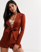 Public Desire Tailored Blazer Two-piece-brown