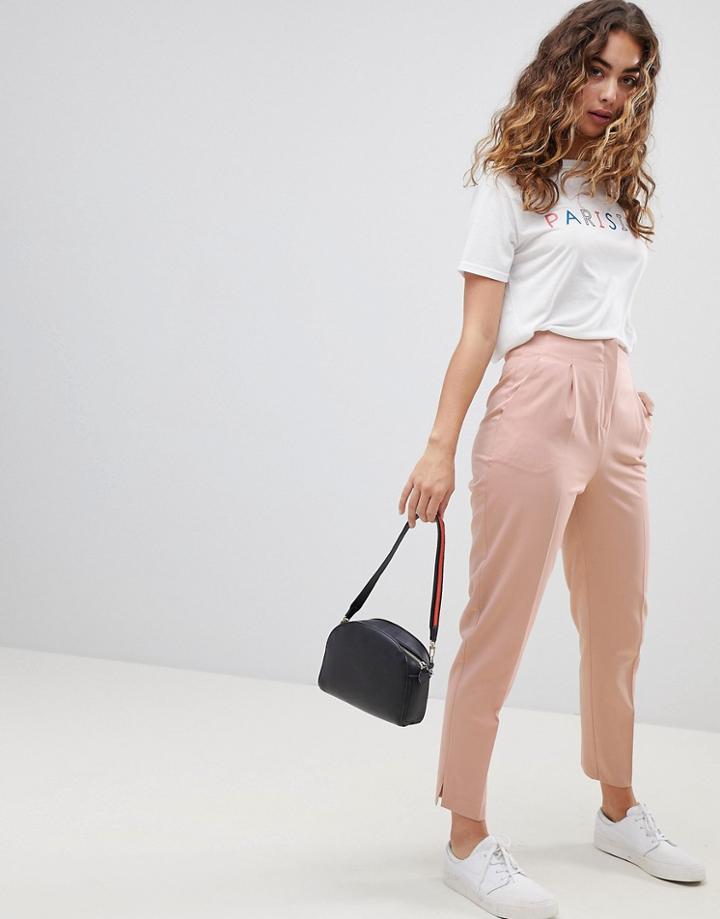 Asos Design Mix & Match Cigarette Pants - Pink