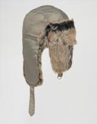 Asos Trapper Hat In Khaki Nylon - Green