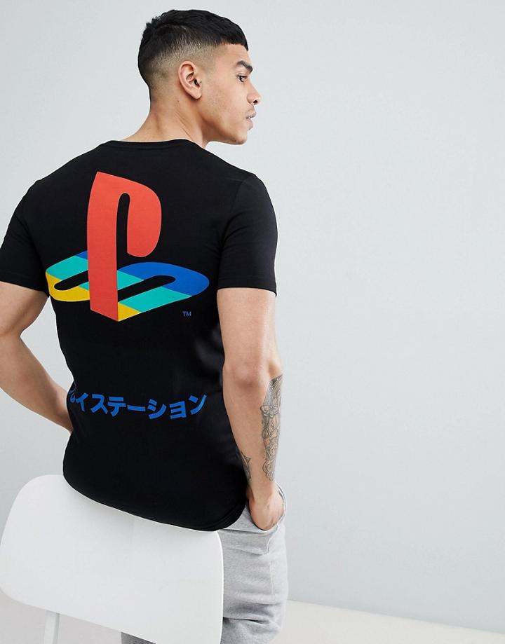Asos Playstation Muscle T-shirt - Black