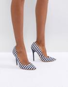 Office On Tops Striped Pumps - Multi