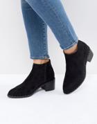 New Look Stud Detail Low Block Heel Chelsea Boot - Black