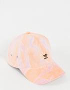 Adidas Originals Marble Wash Cap In Orange