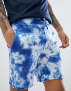 Urban Threads Tie Dye Shorts - Blue