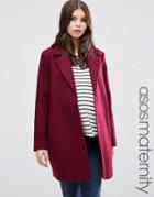 Asos Maternity Ultimate Cocoon Coat - Red