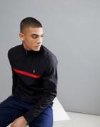 Lyle & Scott Golf Westray 1/4 Zip Overhead Lightweight Jacket In Black - Black