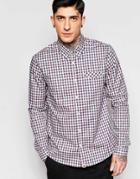 Pretty Green Check Shirt In Red And Blue - White
