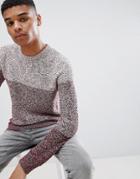 New Look Zig Zag Ombre Sweater - Red