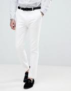 Devil's Advocate Wedding Skinny Fit Textured Suit Pants - Cream