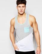 Another Influence Color Block Tank - Green