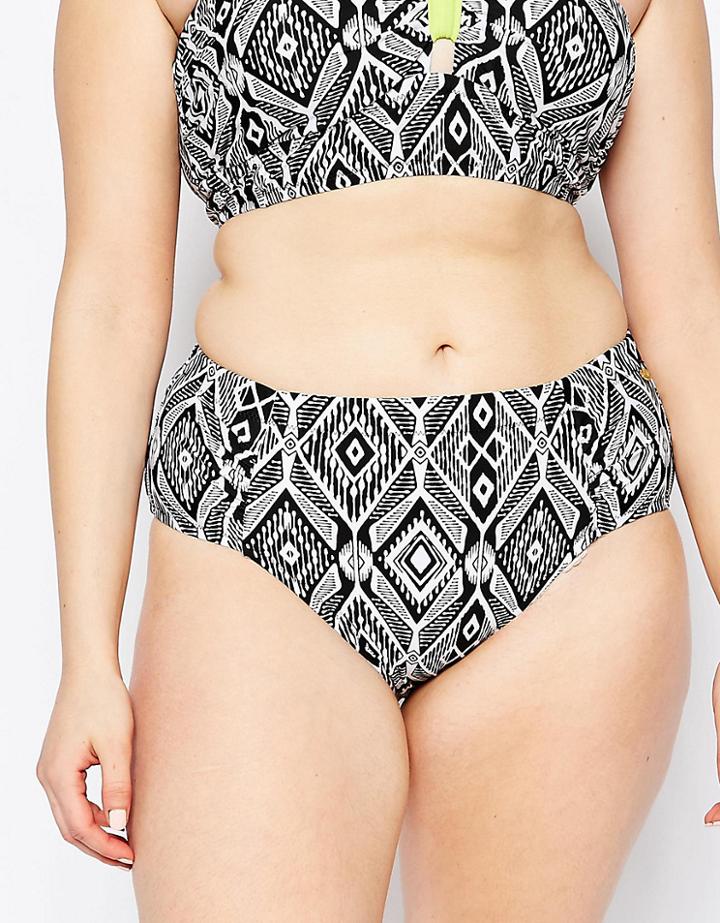 Raisins Plus Cancun High Waist Bikini Bottom - Multi