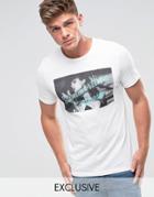 Jack & Jones Originals T-shirt With Neon Graphic Print - White