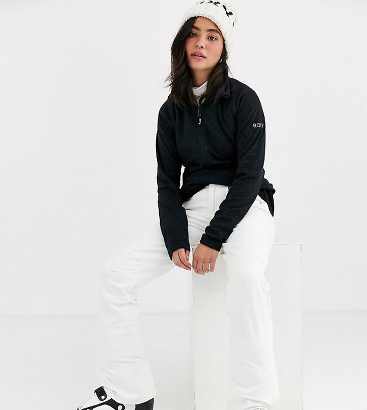 Roxy Snow Cascade 1/4 Zip Fleece In Black