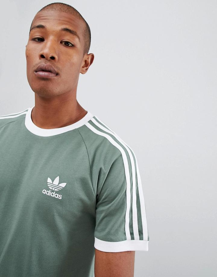 Adidas Originals California T-shirt In Green Dv2553